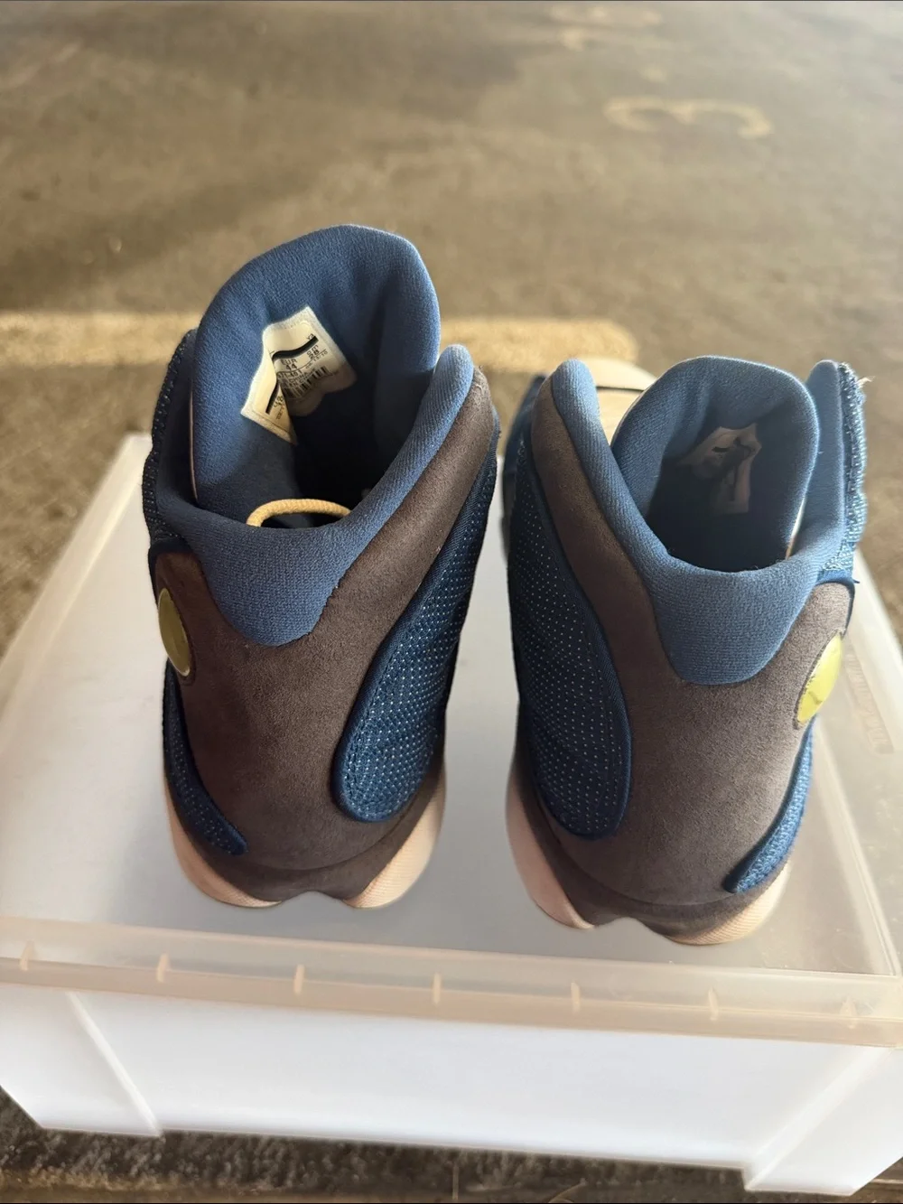 Jordan Retro High-Top Sneakers in White and Navy